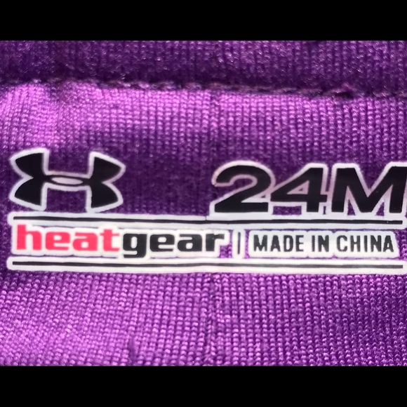 3/$34 UNDER ARMOUR SHORTS PURPLE LIME GREEN BABY GIRL SIZE 24M - Picture 4 of 10